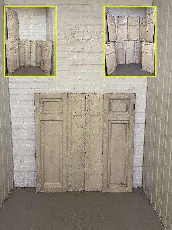 Pair Of Reclaimed Antique Wooden Window Shutters 1335 or 1310 x 1270mm