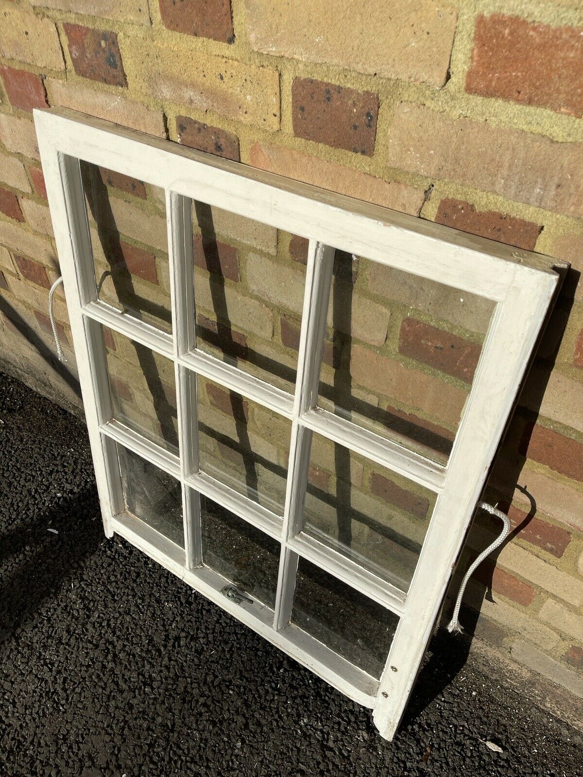 Reclaimed Old Georgian 9 Panel Wooden Window  890mm x 715mm