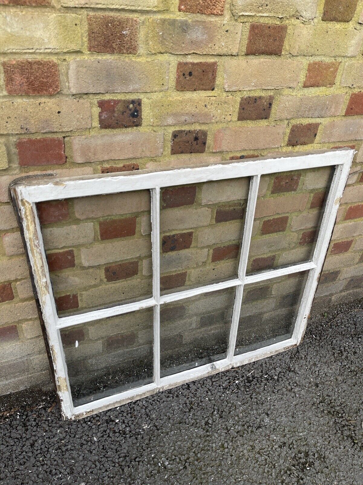 Reclaimed Old Georgian 6 Panel Wooden Window 960 x 820mm