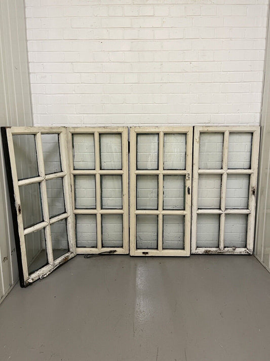 Job Lot Of 4 Reclaimed Old Georgian Panel Wooden Sash Windows
