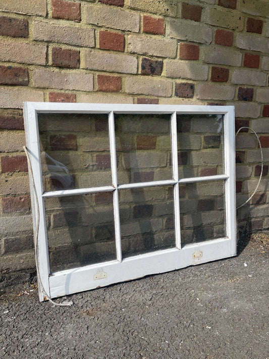 Reclaimed Old Georgian 6 Panel Wooden Window 910 x 710mm