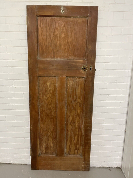 Original Vintage Reclaimed Edwardian Pine Internal  panel Door 1955 x 760mm