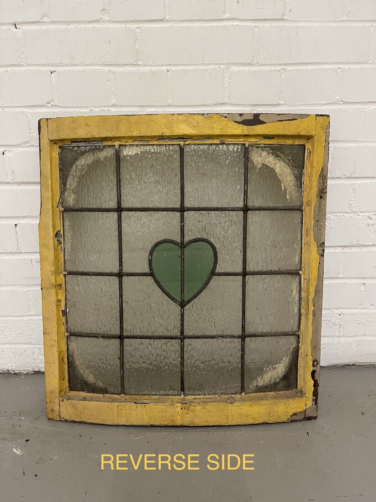 Job Lot Of Three Reclaimed Old Curved Georgian Heart Shaped Panel Wooden Windows