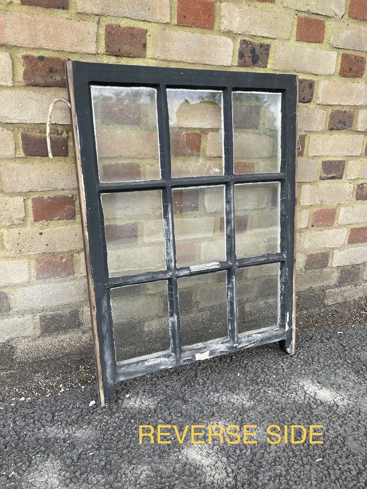 Reclaimed Old Georgian 9 Panel Wooden Window 610 x 825mm