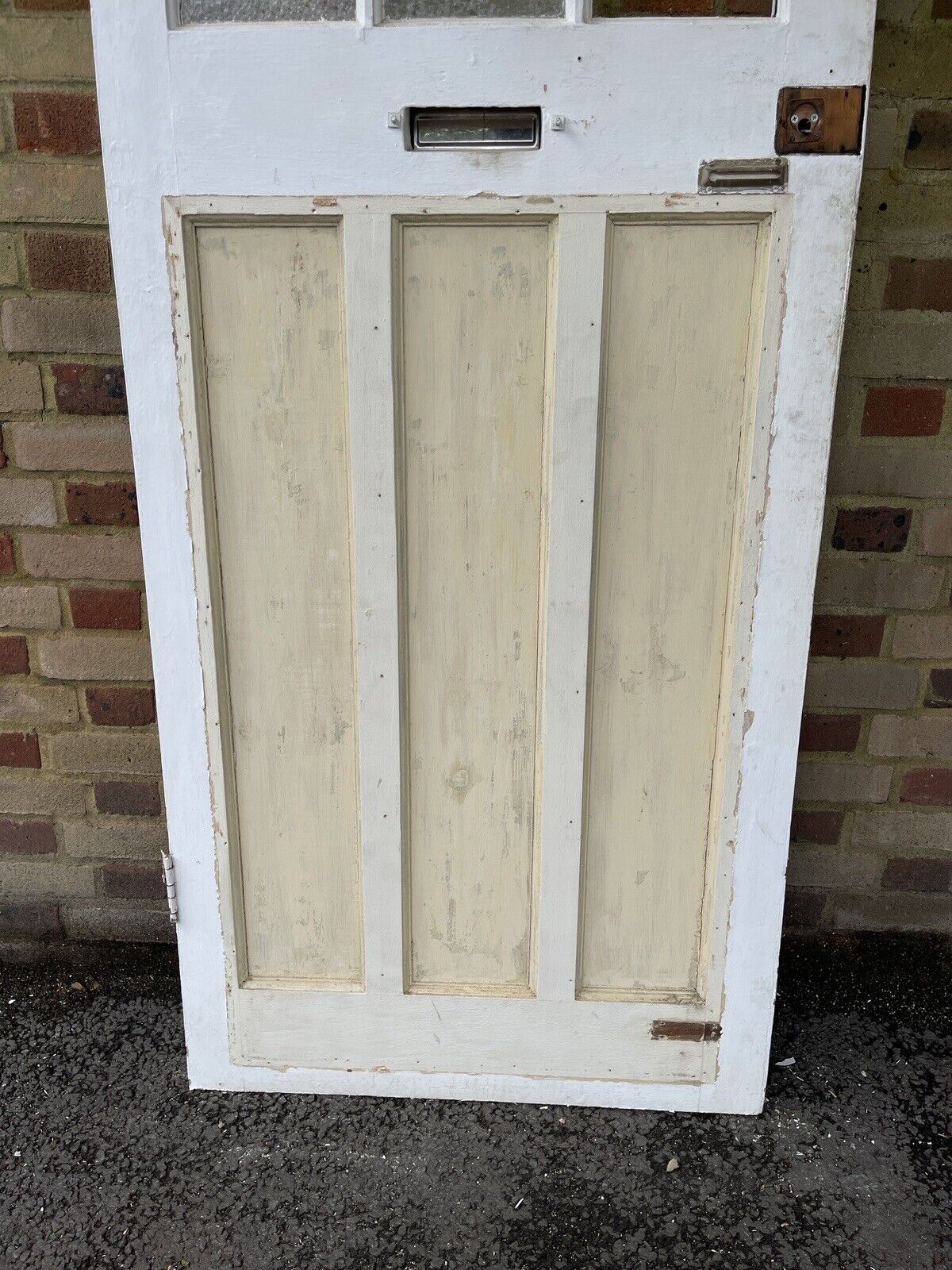 Reclaimed Old Edwardian Victorian Wooden Panel Front Door 2020mm x 810mm