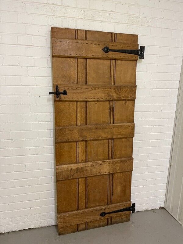 Reclaimed Oak Old Handmade Studded Ledge and Brace door 1840 x 760mm