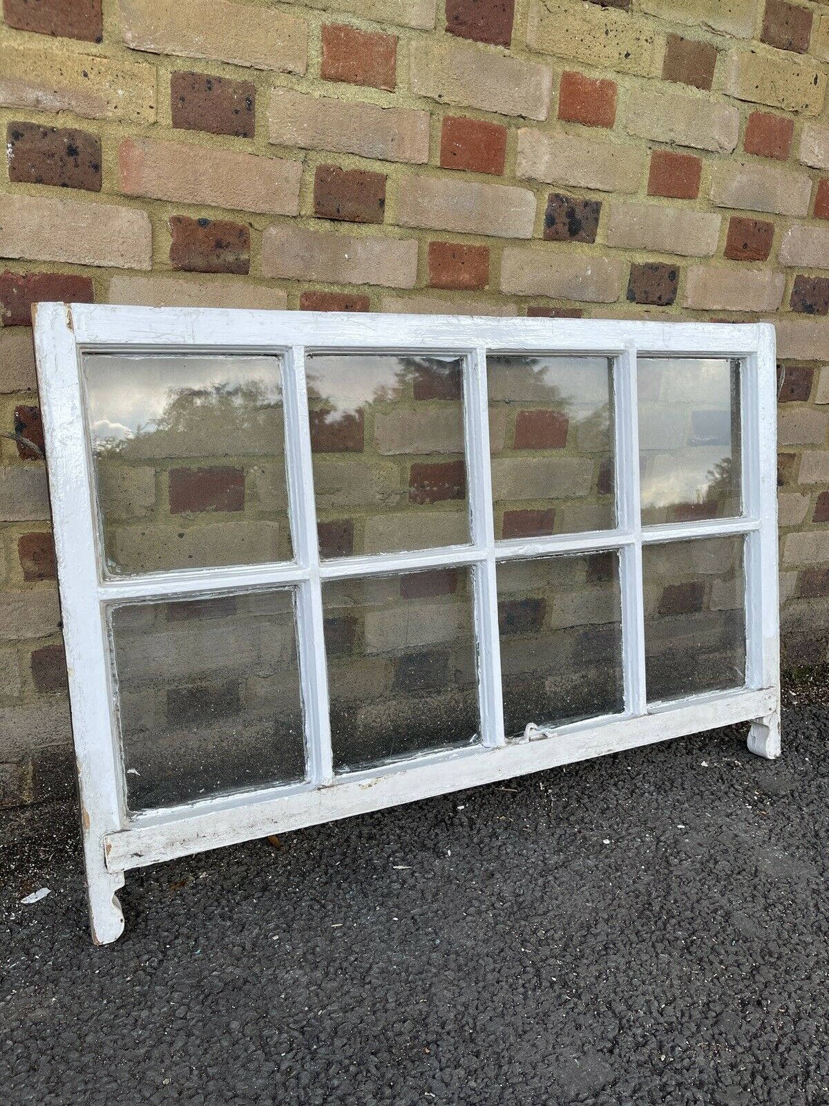 Reclaimed Old Georgian 8 Panel Wooden Sash Window 1130 x 740mm