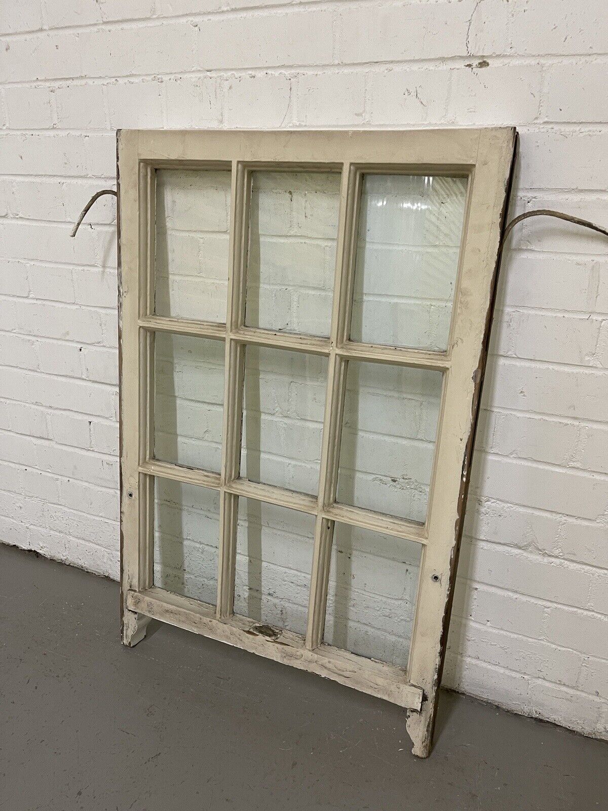 Reclaimed Old Georgian 9 Panel Wooden Window 605 x 928mm