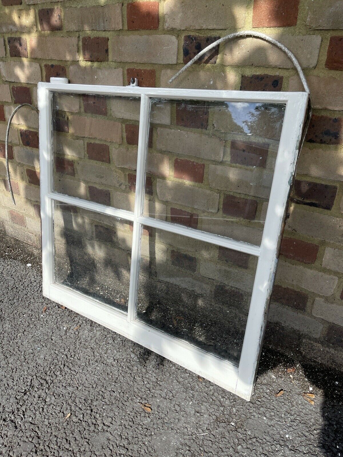 Reclaimed Old Georgian 4 Panel Wooden Window 860 x 785 mm