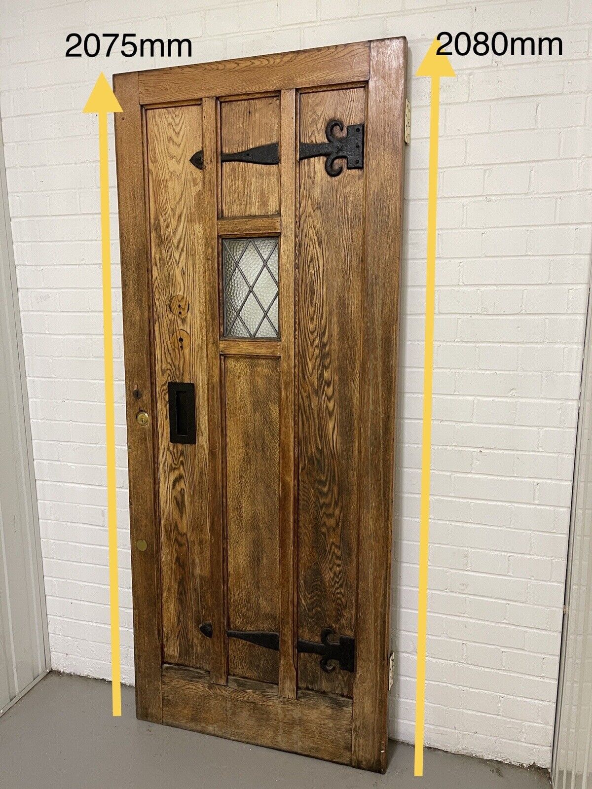 Reclaimed Oak Studded Wooden Front Door 2080 or  2075 x 860mm