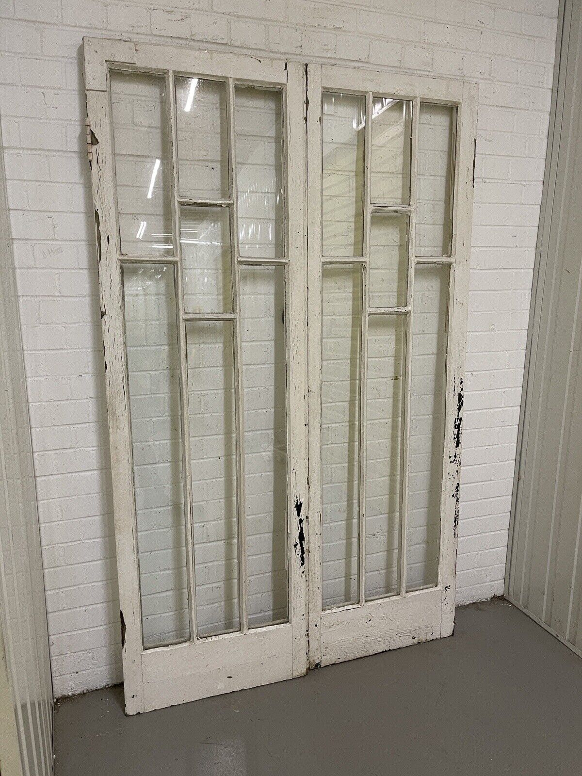 Reclaimed French Victorian Georgian Panel Wooden Double Doors 1967mm x 1220mm