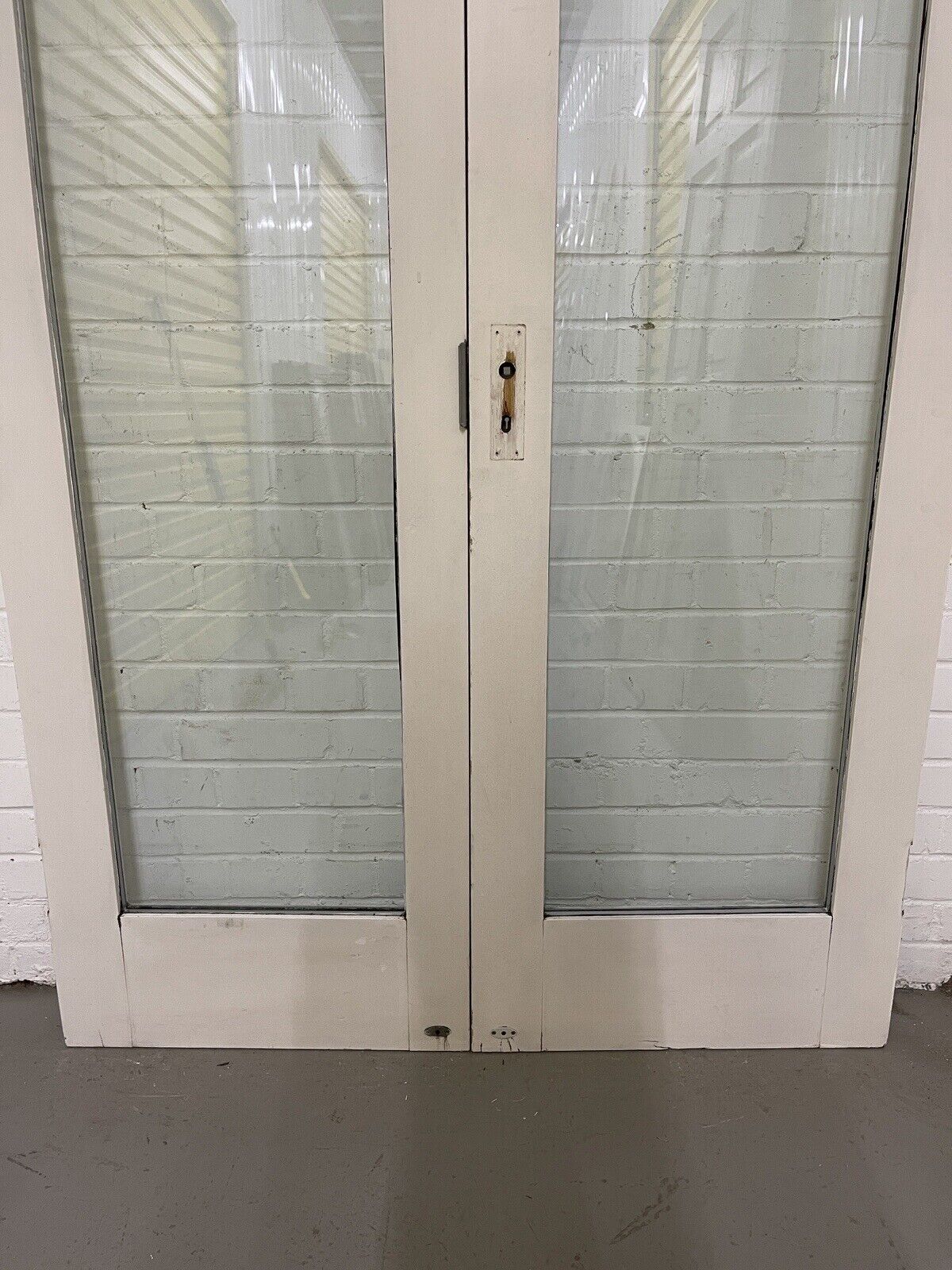 Reclaimed Old French Double Glazed Glass Wooden Double Doors 1995 or 1985 x 1200