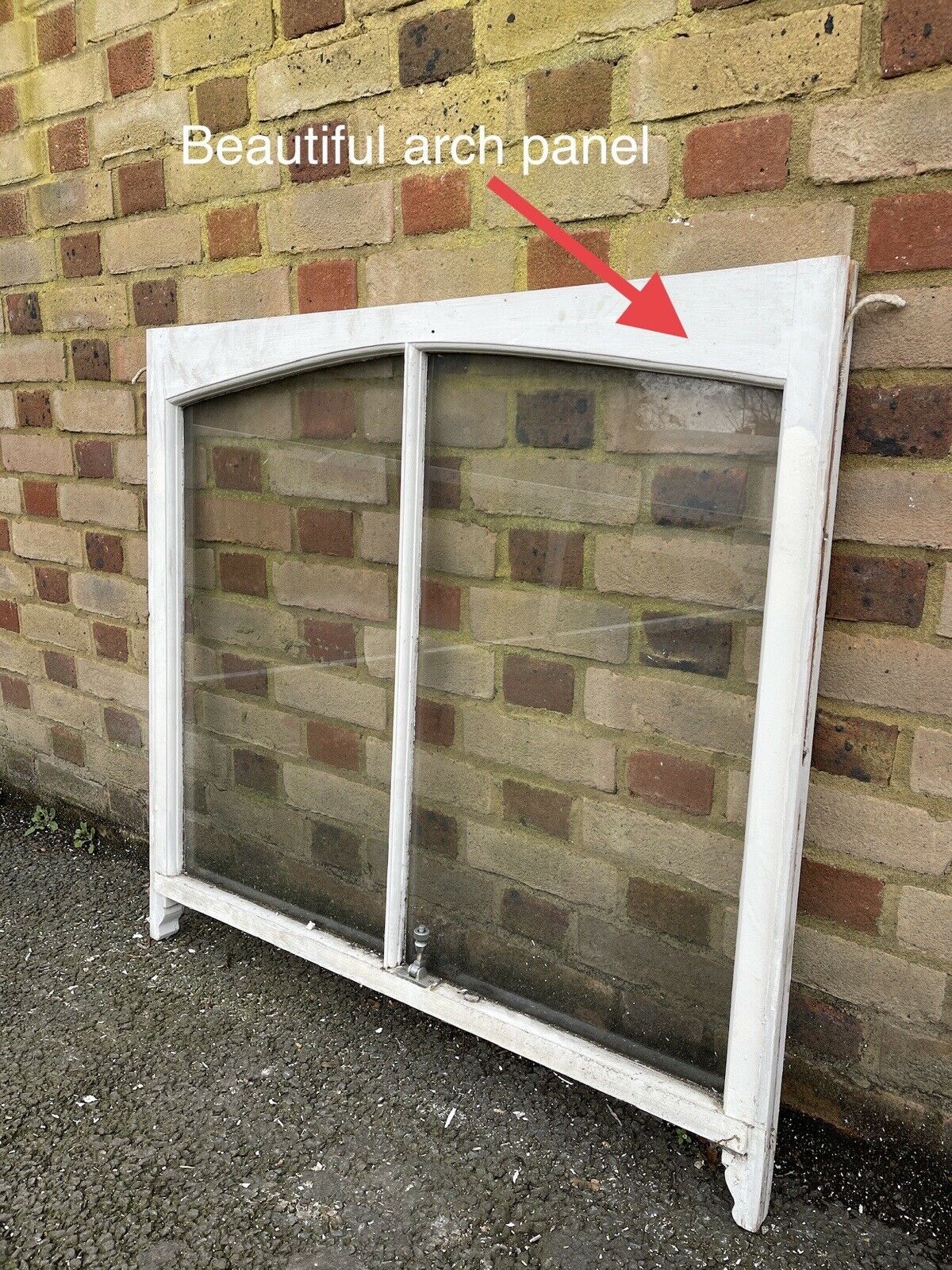 Reclaimed Old Victorian Edwardian Arch Panel Wooden Sash Window