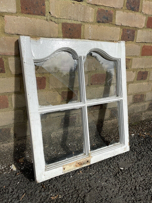 Reclaimed Old Edwardian Arch Sash Wooden Window 603 x 525mm