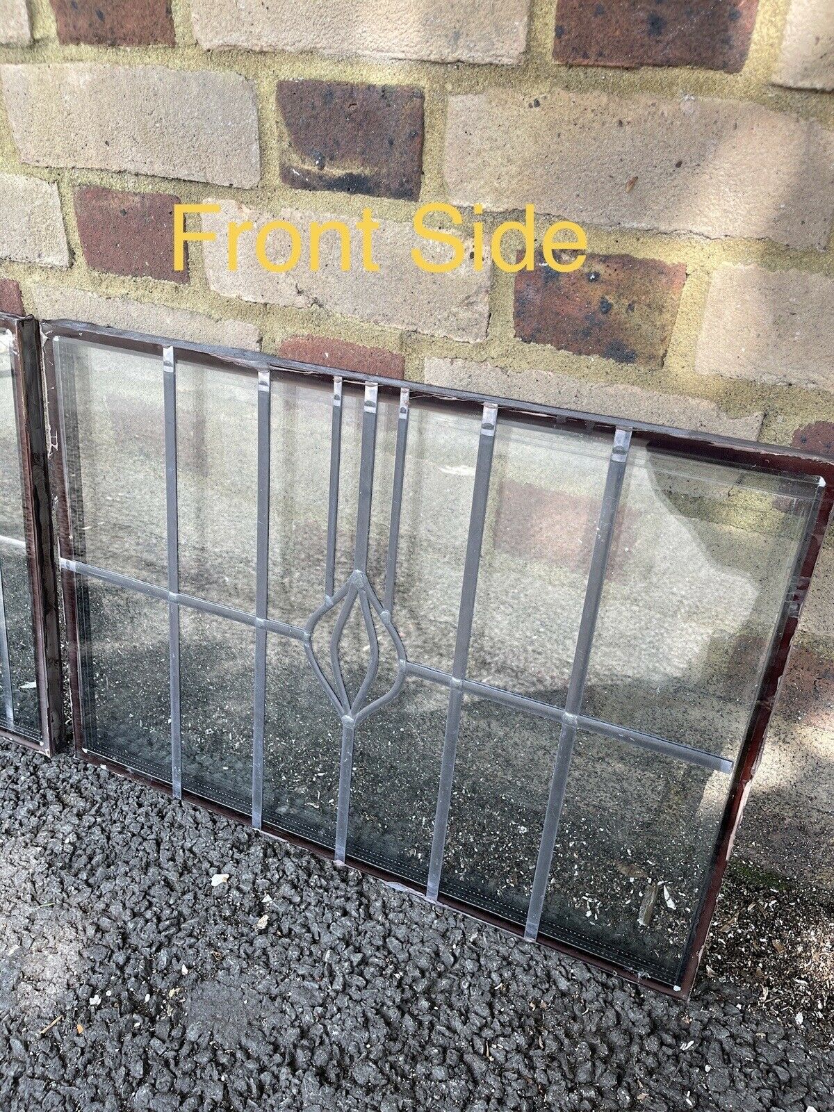 Job Lot Of Five Leaded Light Double Glazed Stained Glass Panes Panels