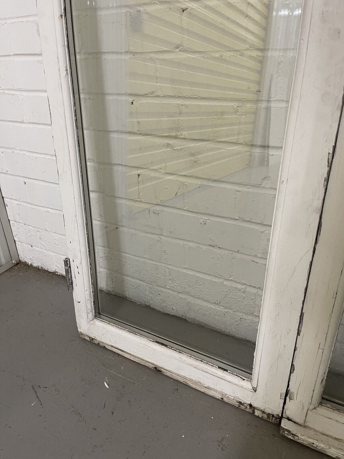 Reclaimed Old French Double Glazed Glass Wooden Double Doors 1700 x 985mm