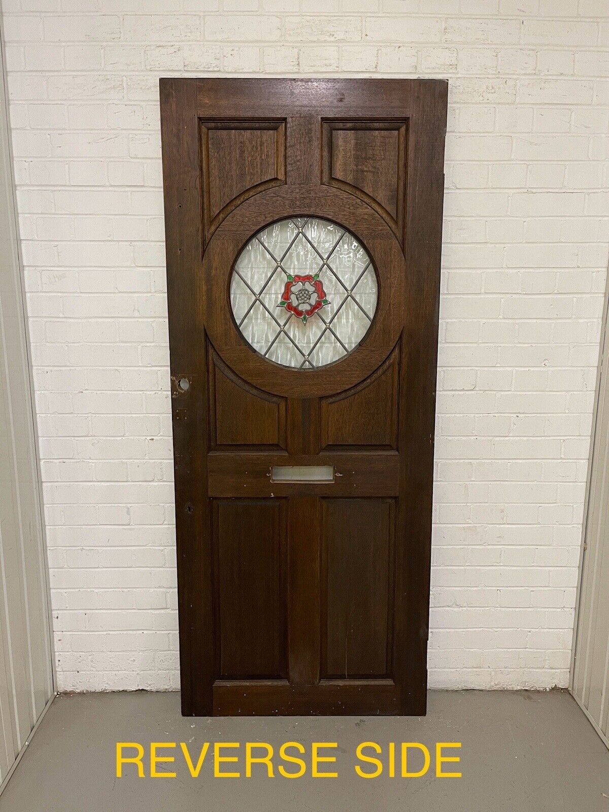 Reclaimed Victorian Stained Glass Wooden Front Door 1979 or 1975 x 817 Or 820mm