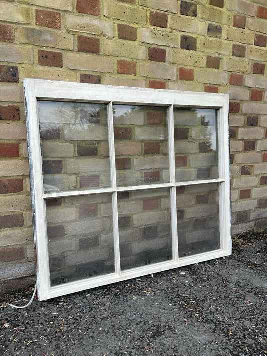 Reclaimed Old Georgian 6 Panel Wooden Window 1067 x 915mm