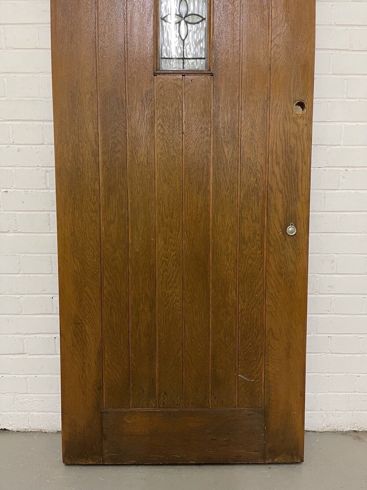 Reclaimed Oak Cottage Glazed Wooden Panel External Door 2015 Or 2032mm x 814mm