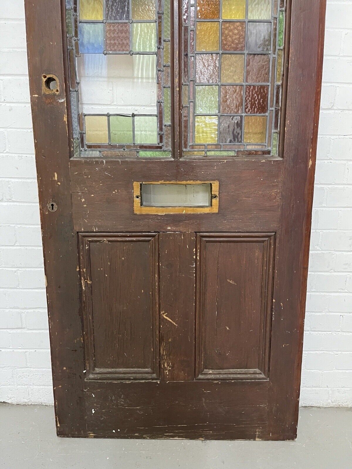 Reclaimed Victorian Stained Glass Wooden Front Door 2025 or 2030 x 810 or 815mm