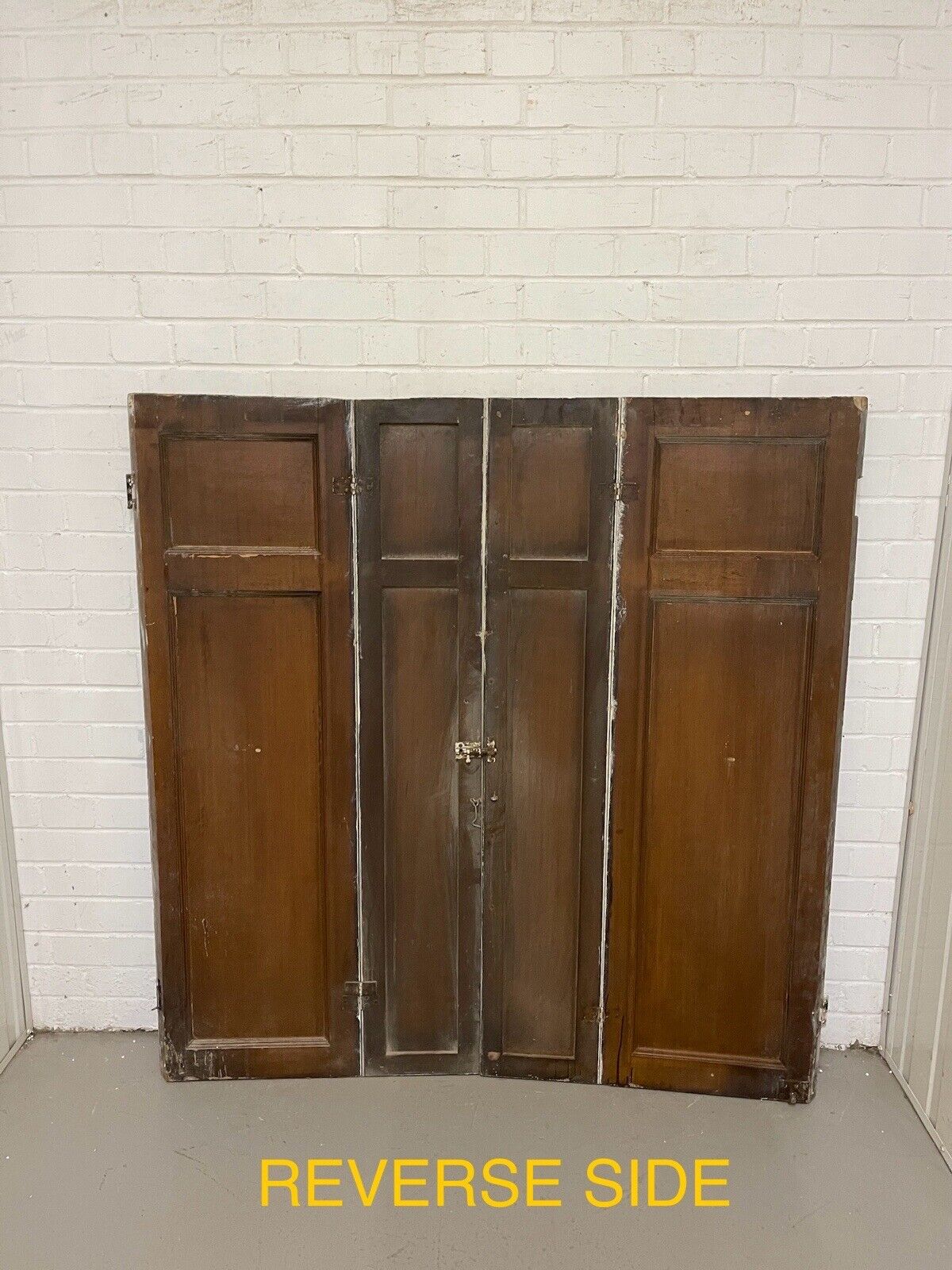 Pair Of Reclaimed Antique Wooden Window Shutters 1335 or 1310 x 1270mm