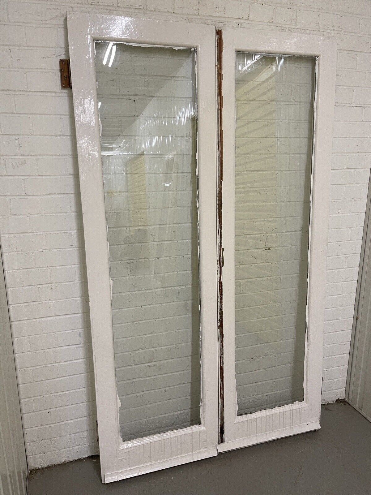 Reclaimed Old French Double Glazed Glass Wooden Double Doors 1965 x 1165mm