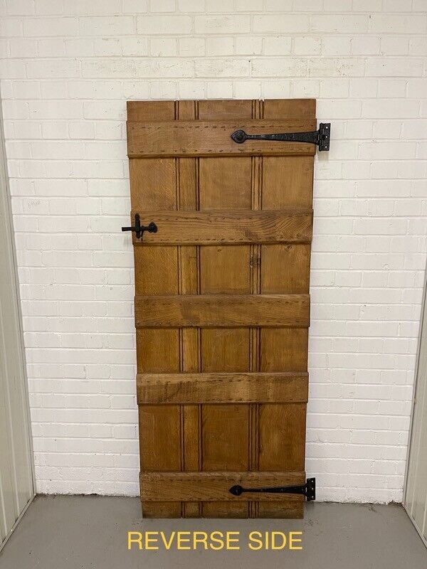 Reclaimed Oak Old Handmade Studded Ledge and Brace door 1840 x 760mm