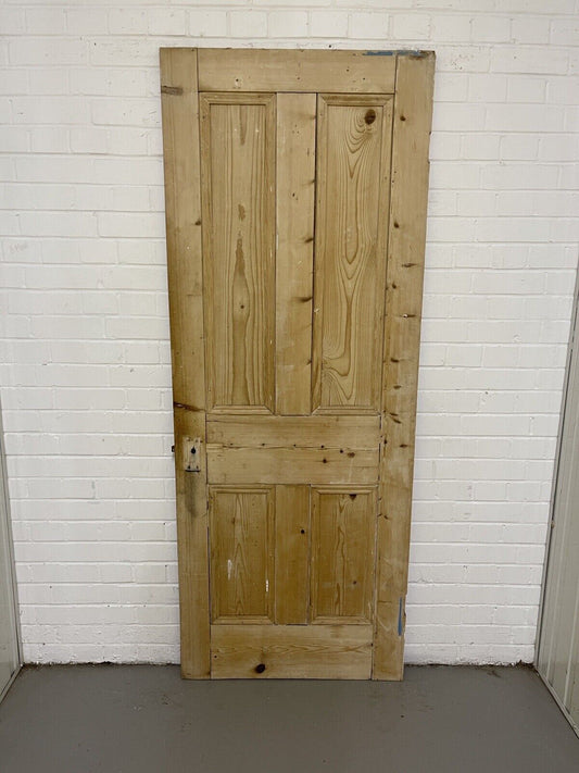 Original Vintage Reclaimed Victorian Pine Internal 4 panel Door 1965 1970 x 763