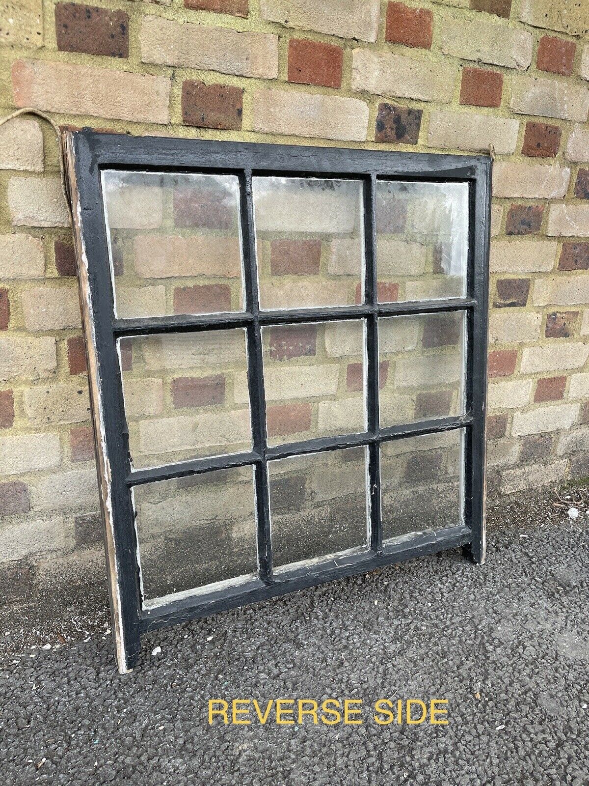 Reclaimed Old Georgian 9 Panel Wooden Window 760 x 825mm