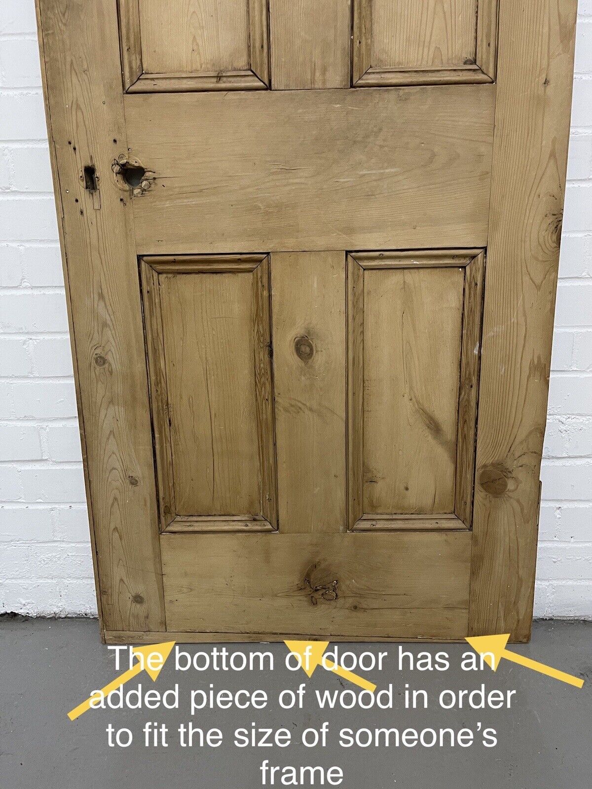 Original Vintage Reclaimed Victorian Pine Internal 4 panel Door 1970 x 758mm