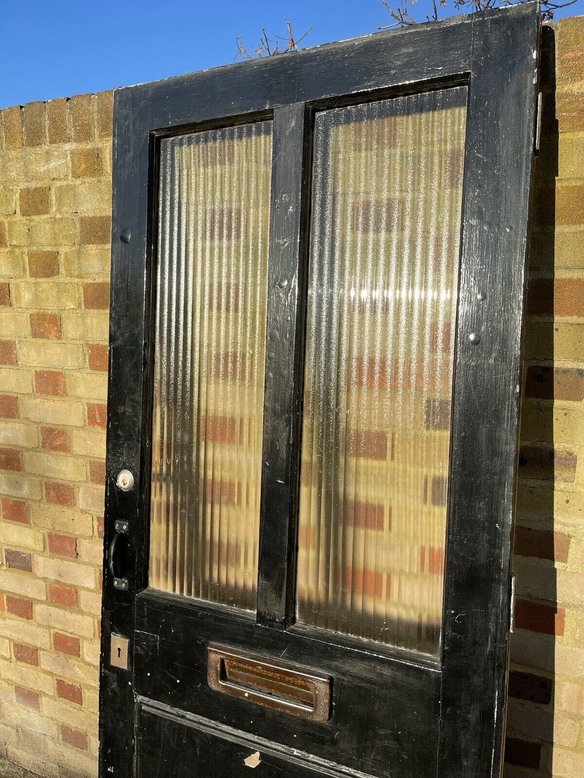 Reclaimed Victorian Edwardian Wooden Panel External Front Door 2030 x 865mm