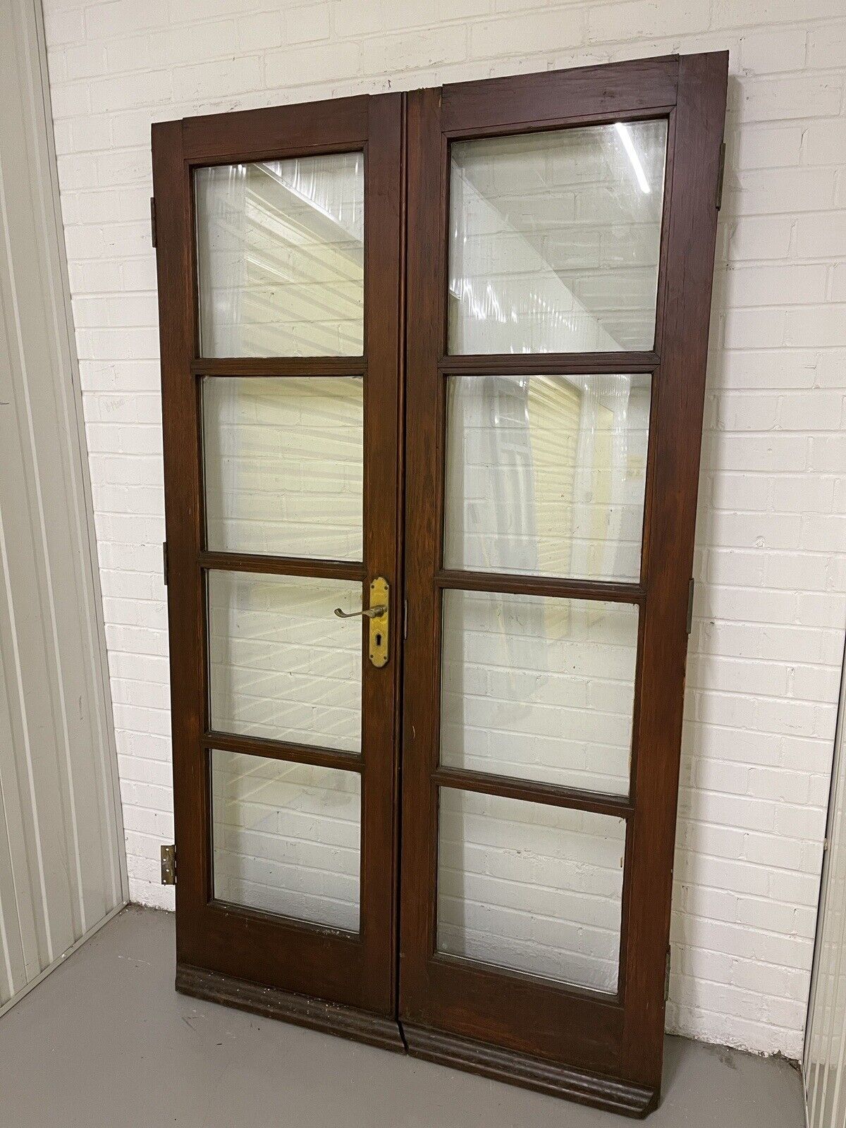 Reclaimed Old French Double Glazed Glass Wooden Double Doors 2025 x 1180mm