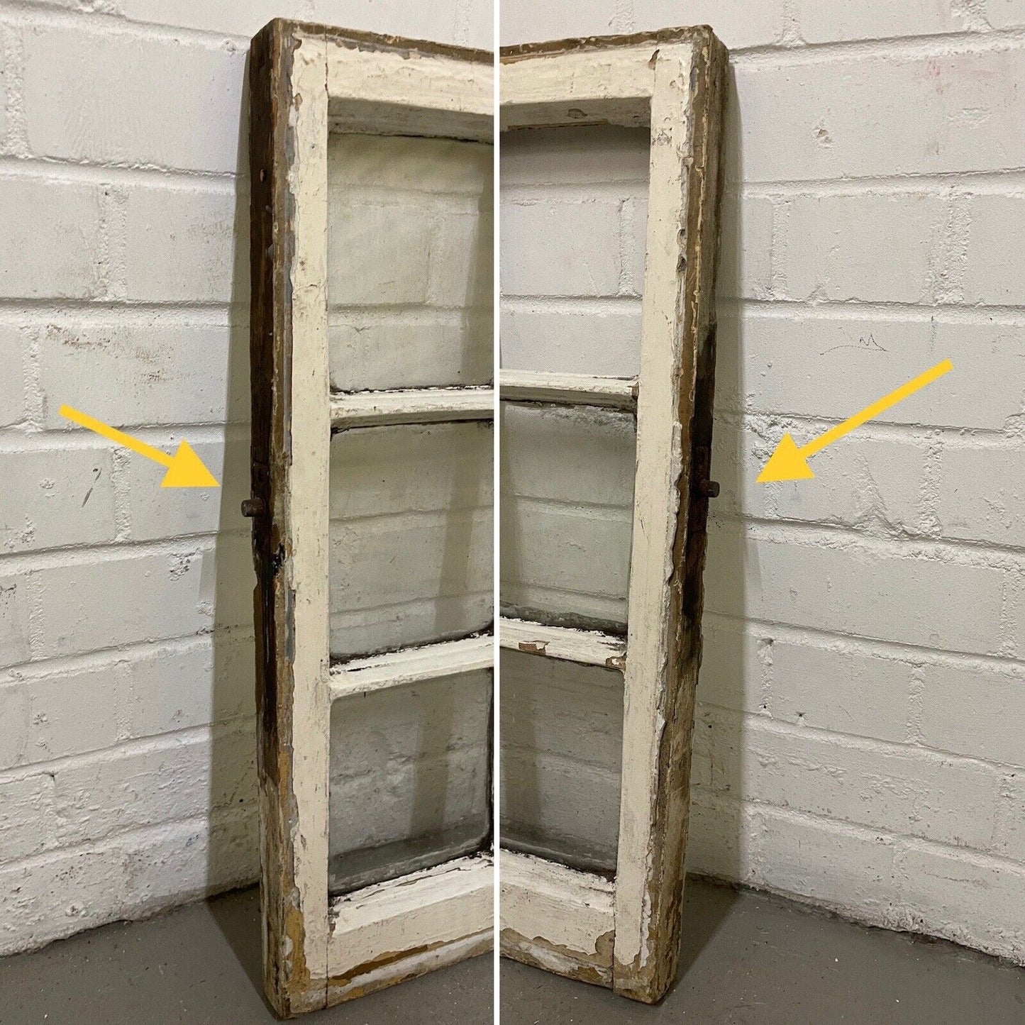 Reclaimed Old Georgian 9 Panel Wooden Window 570 x 630mm