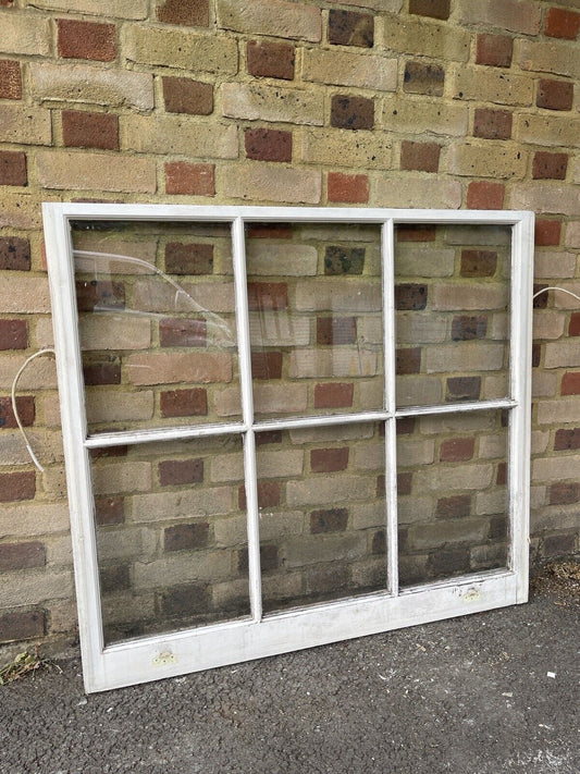 Reclaimed Old Georgian 6 Panel Wooden Window 1076 x 970mm