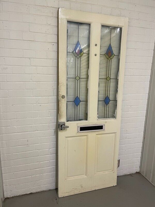 Reclaimed Victorian Wooden Panel External Front Door 2023 x 811mm