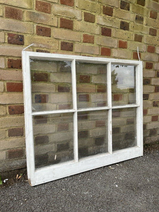 Reclaimed Old Georgian 6 Panel Wooden Window 1035 x 880mm