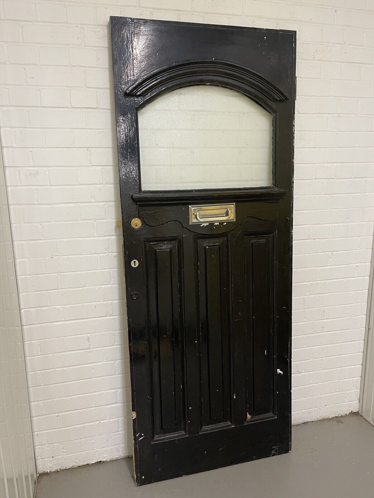 Reclaimed Old Edwardian Victorian Wooden Panel Front Door 2030mm x 810mm