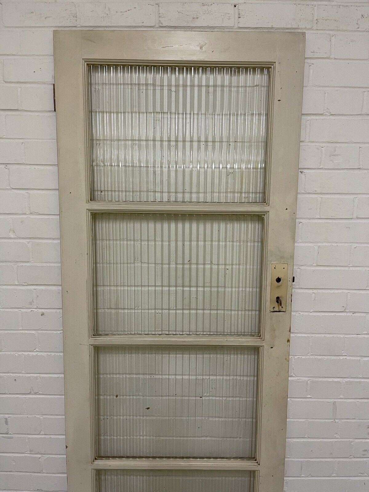 Reclaimed Reeded Glass Internal Or External Door 1905 x 710mm