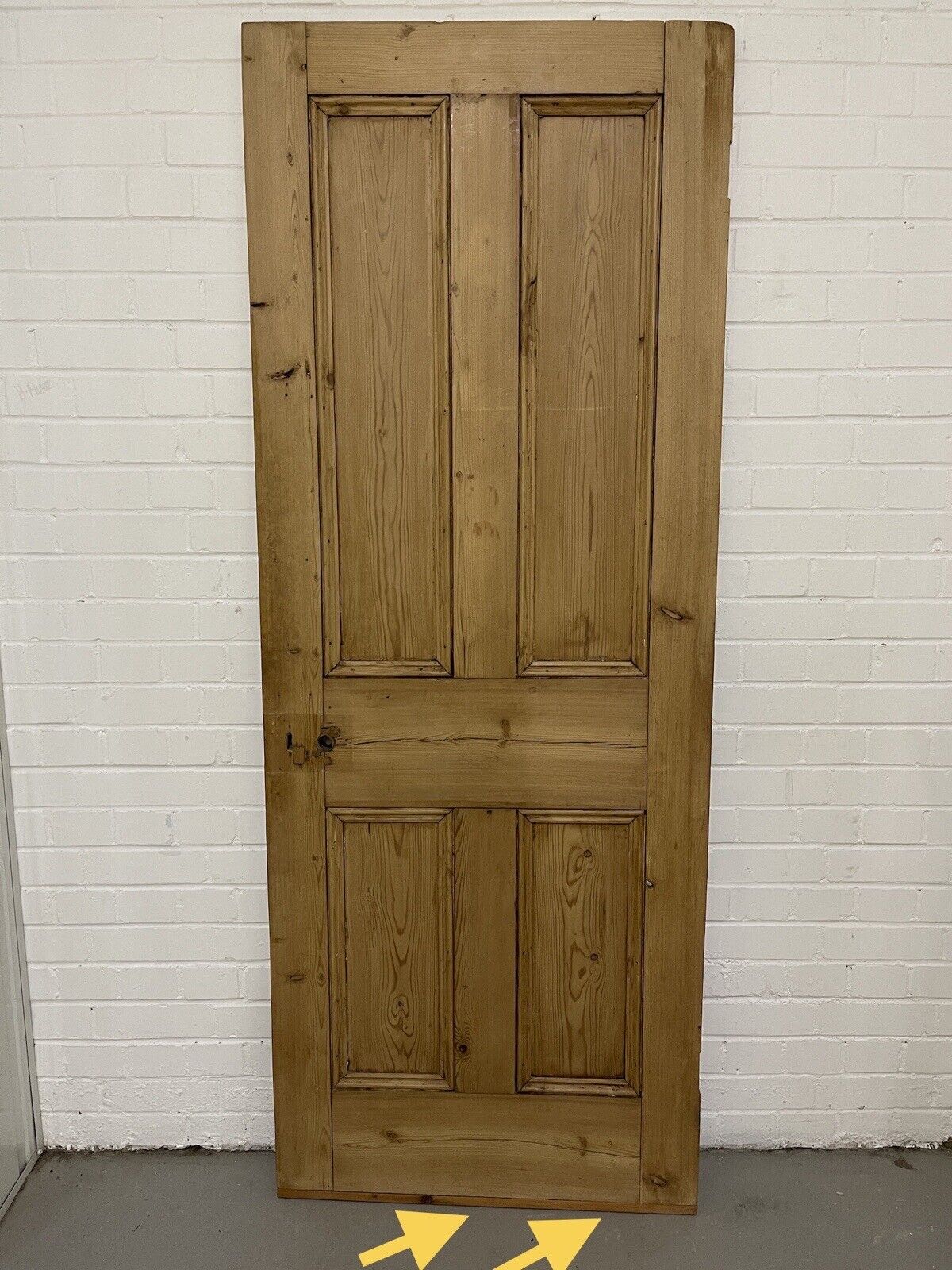Original Vintage Reclaimed Victorian Pine Internal 4 panel Door 1970 x 760mm
