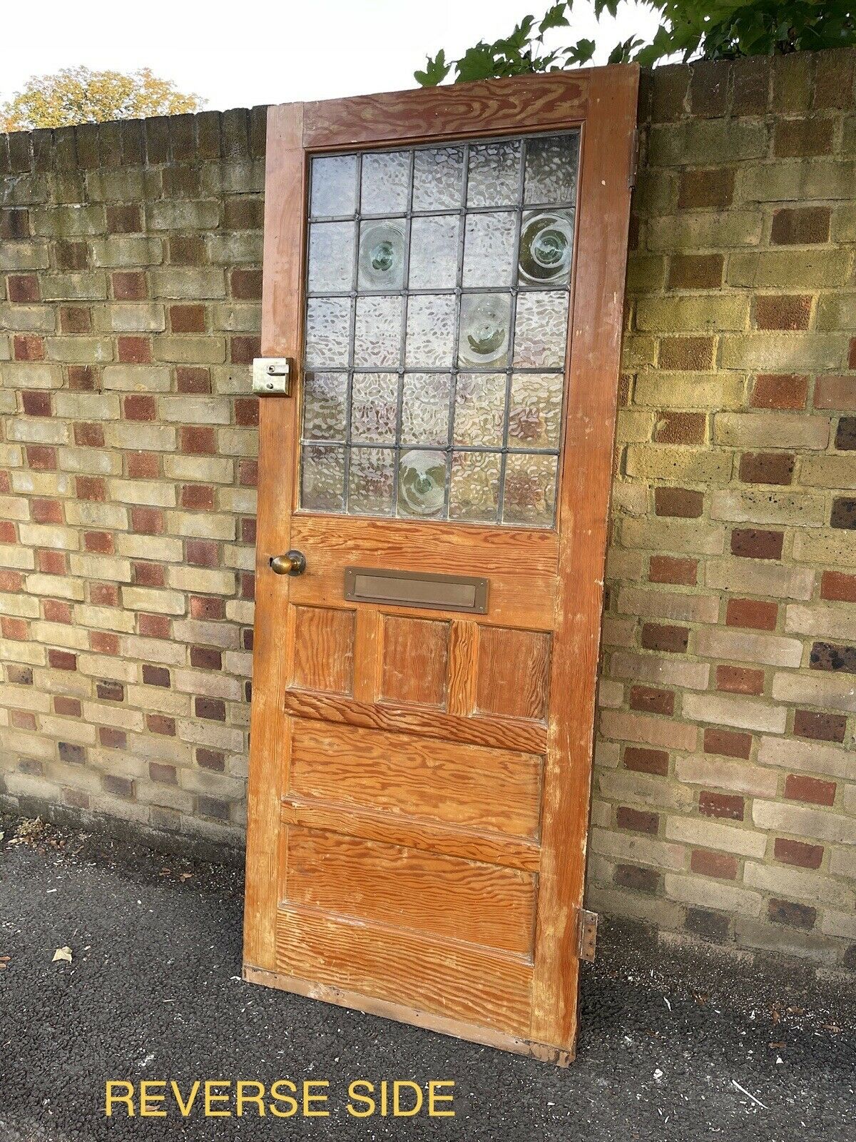 Reclaimed Old Victorian Edwardian Wooden Panel External Front Door 2030 x 810mm