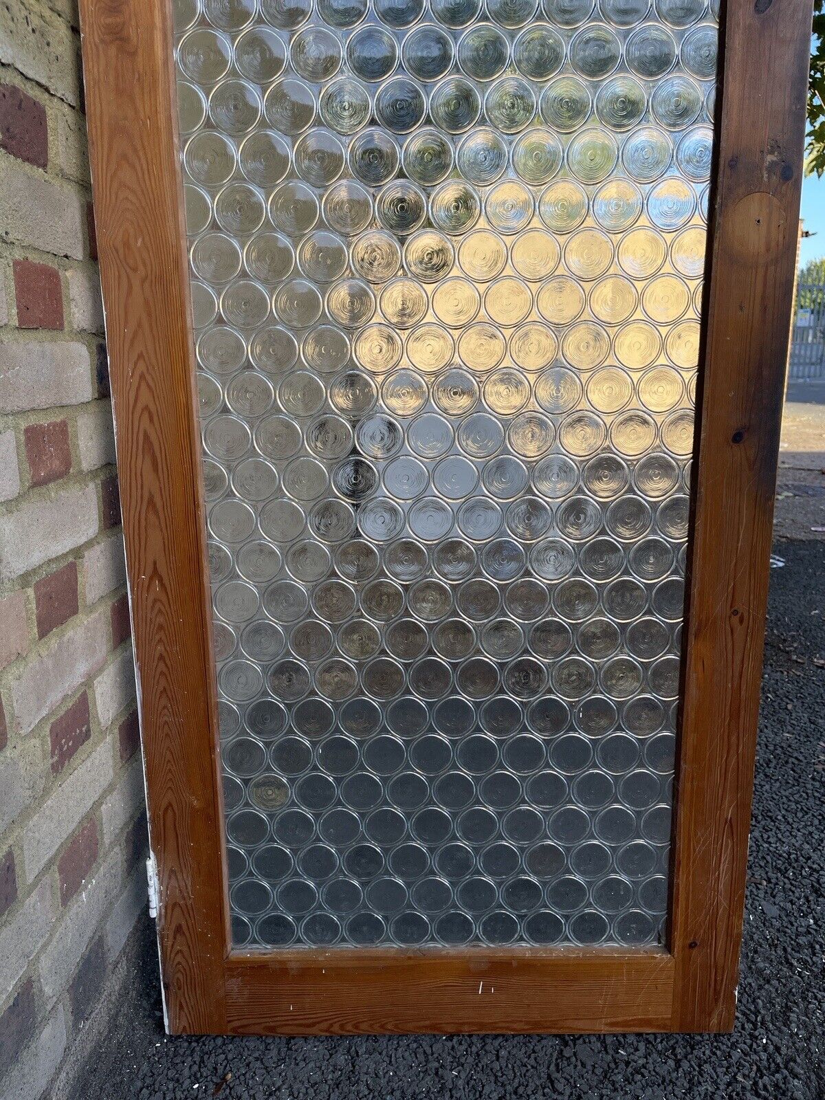 Reclaimed Art Deco Retro Round Glass Internal Door 1895 x 757mm