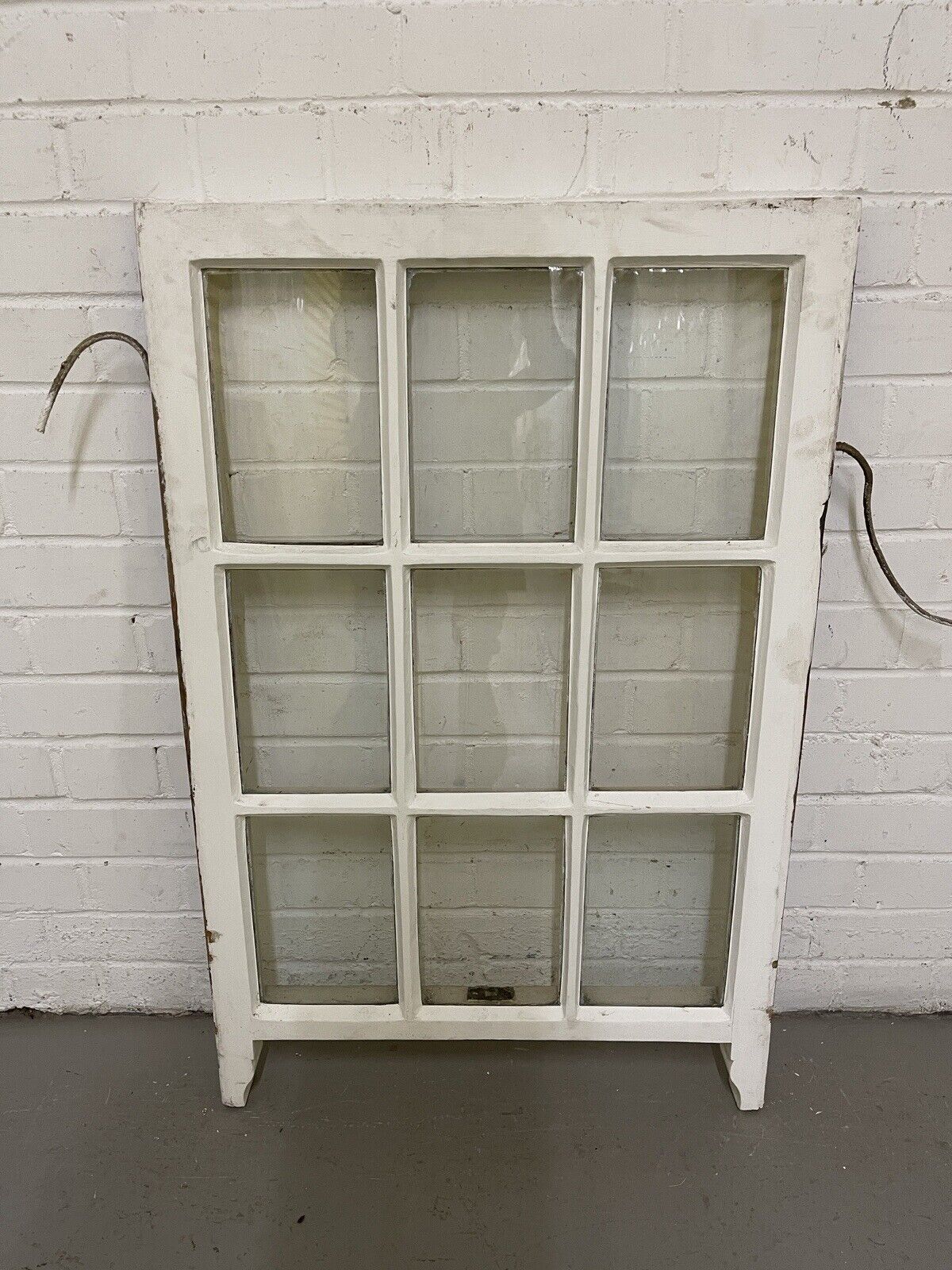 Reclaimed Old Georgian 9 Panel Wooden Window 605 x 928mm