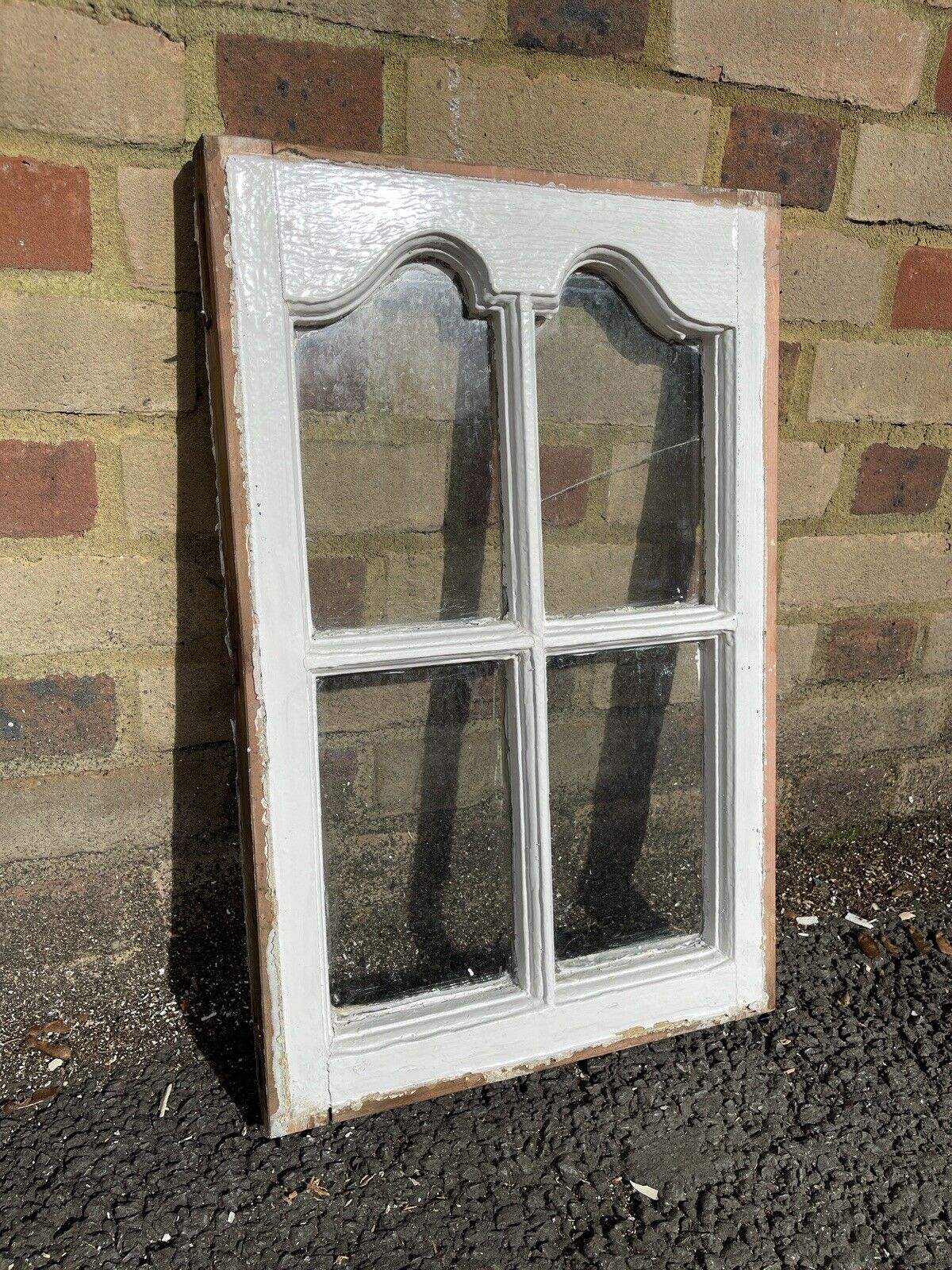 Reclaimed Old Edwardian Arch Sash Wooden Window 605 x 390mm