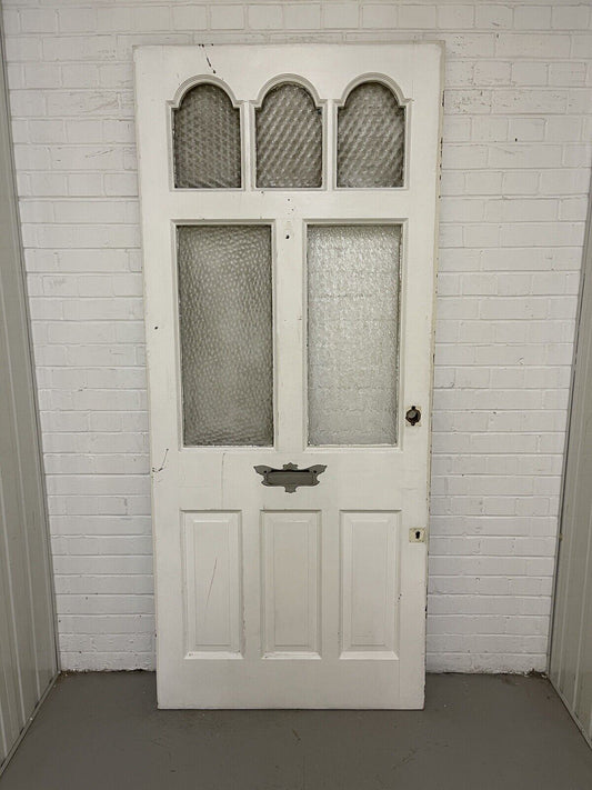 Reclaimed Victorian Edwardian Wooden Panel Front Door 2110 or 2120 x 910mm