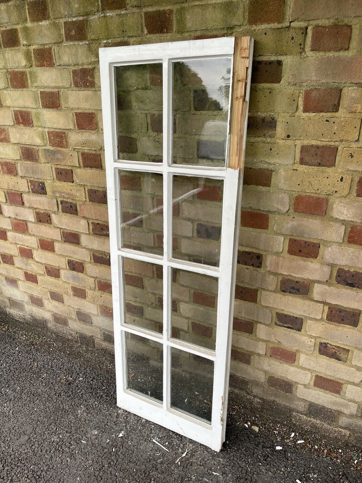 Reclaimed Old Georgian 8 Panel Wooden Window 1500 x 520mm