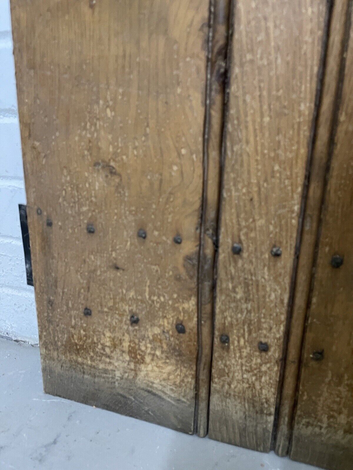 Reclaimed Oak Old Handmade Studded Ledge and Brace door 1840 x 760mm