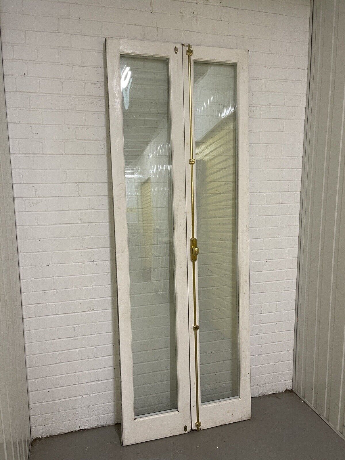 Reclaimed Old French Double Glazed Glass Wooden Double Doors 2295 x 835mm