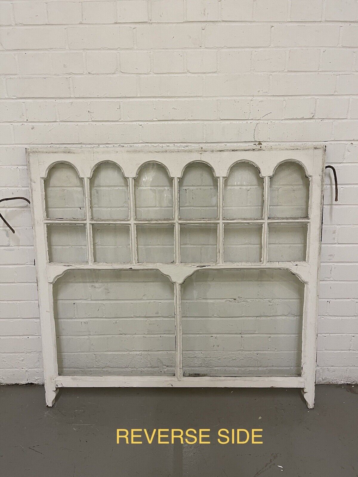 Reclaimed Old Edwardian Arch Sash Wooden Windows 1050 x 995mm and 995 x 405mm