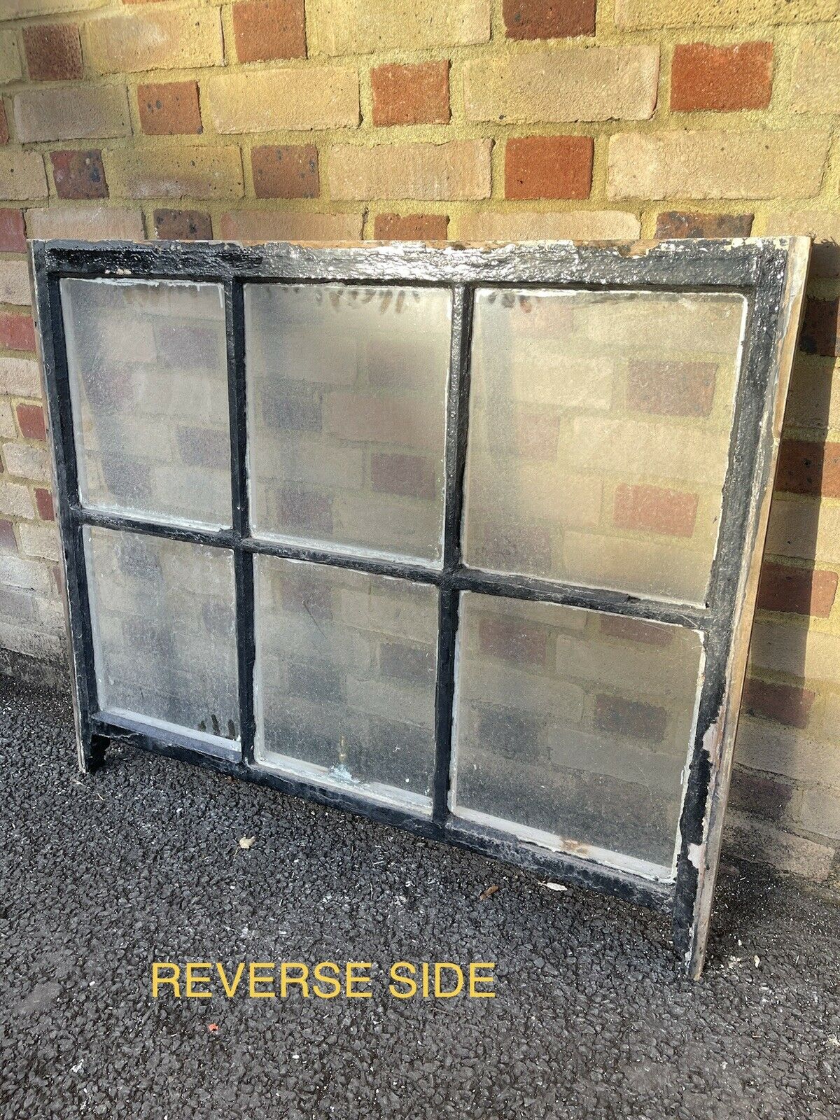 Reclaimed Old Arch Georgian 6 Panel Wooden Window 885 x 1066mm