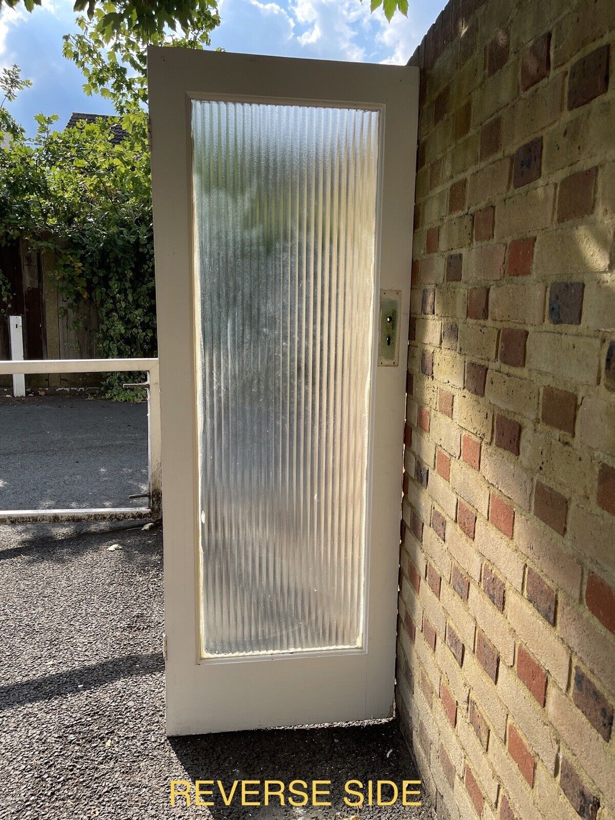 Reclaimed Reeded Glass Internal Or External Door 1930 x 715mm
